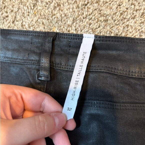 NEW Lola Denim-Billie High-Rise Bootcut Black Coated Stretch Premium Jeans 32 - Picture 11 of 12